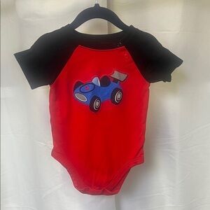 Garanimals Red Onesie with Blue Car Design 12 months